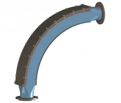 Coude anti-abrasion à extrados interchangeable