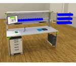 Etabli industriel modulable - structure profilé alu Elneos - ERFI SYSTEMES