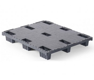 Vente Palette plastique export 1200x1000 9 plots ou 3 semelles (BAC-LAND PACK)