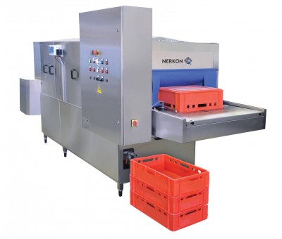 Laveuse de caisses plastique en continu modulable