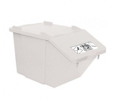Box plastique de tri des déchets à ouverture frontale