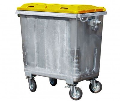 Conteneur poubelle métallique 660 / 770 / 1100 litres