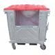 Conteneur à déchets acier 1100L à porte frontale