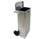 Bac roulant sécurisé aluminium 120 litres - RECYCLEOFFICE