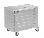 Conteneur à déchets aluminium sécurisé - grand volume - RECYCLEOFFICE