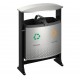 Corbeille de tri inox design - 2 compartiments