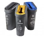 Bac de tri sélectif en plastique recyclé UBIN 70 litres - RECYCLEOFFICE