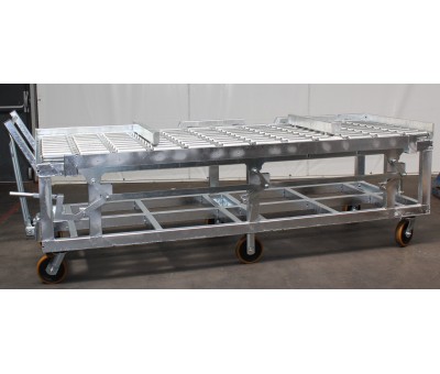 Chariot à rouleaux pour tôles et plaques grandes dimensions