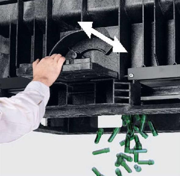 Vente Caisse conteneur plastique pour le vrac à trappe de vidange (MDM MASSE DIFFUSION MANUTENTION)