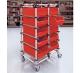 Chariot Kanban tubulaire pour transport de bacs