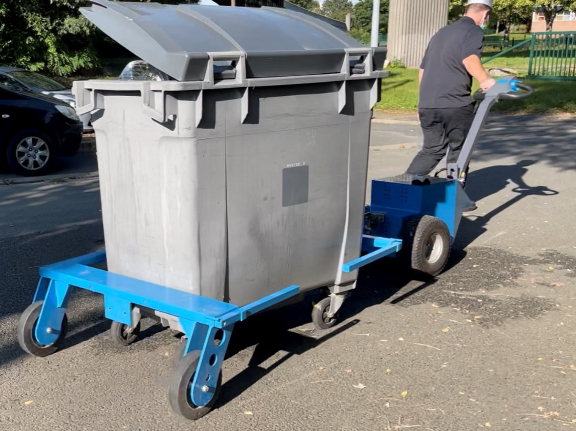 Base roulante tractable pour conteneur poubelle 4 roues - LIFTEC