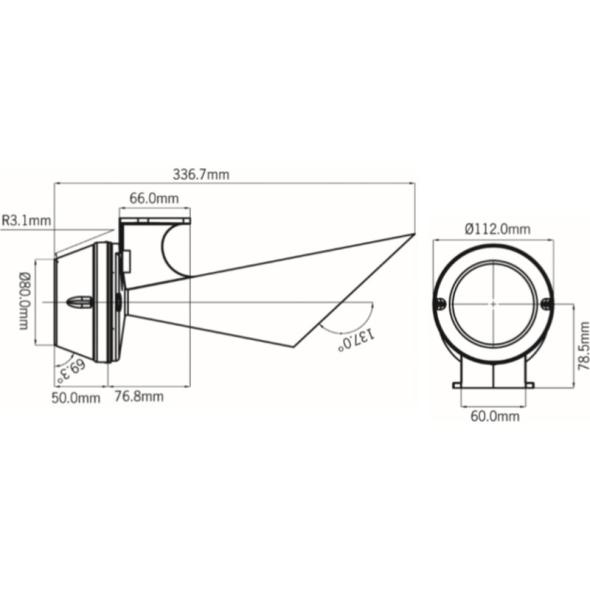 Achat Grande trompe sonore forte puissance 110dB IP65 avec équerre fixation