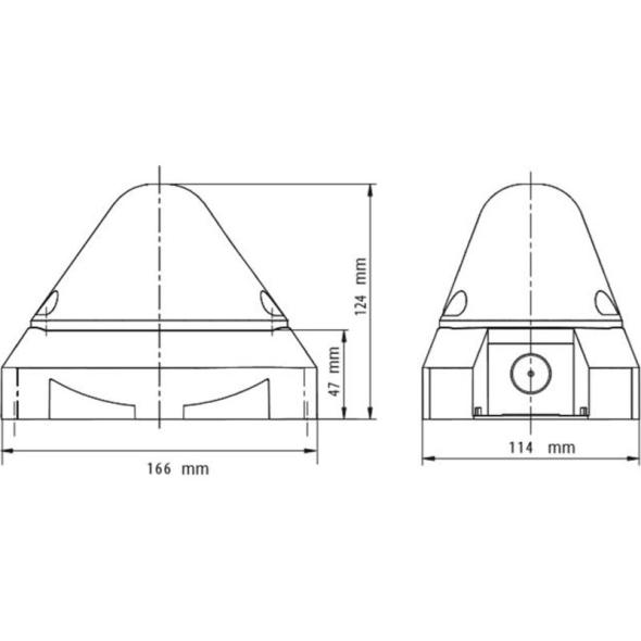 Devis Feu flash pyramidal 5 Joules IP66 polyvalent PBV22005