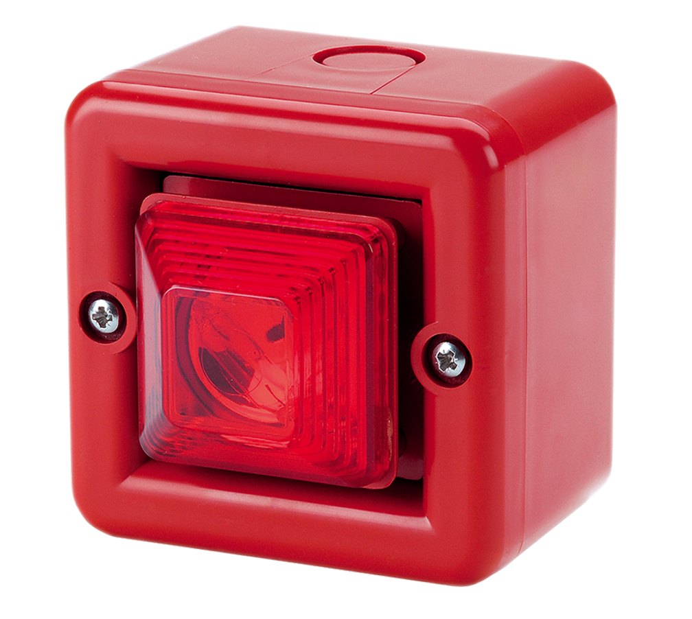 Combiné compact feu flash 0,5J sirène 104dB 32 sons IP66 MINITL 24Vcc - ae&t
