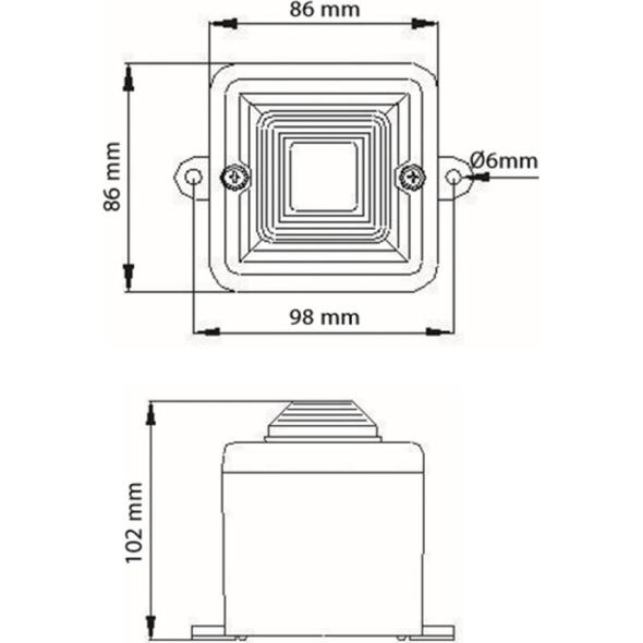 Achat Combiné compact feu flash 0,5J sirène 104dB 32 sons IP66 MINITL 24Vcc