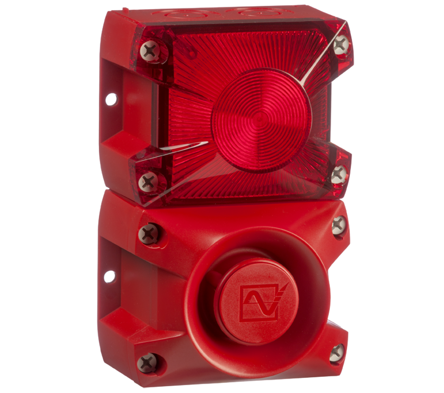 Combiné sirène 105 dB feu flash 5 J IP66 applications industrielles et marines PIL100 - ae&t