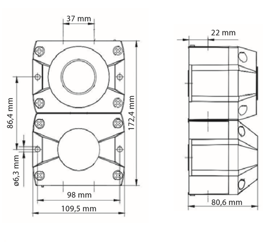 Achat Combiné sirène 105 dB feu flash 5 J IP66 applications industrielles et marines PIL100