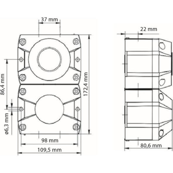 Achat Combiné sirène 105 dB feu flash 5 J IP66 applications industrielles et marines PIL100