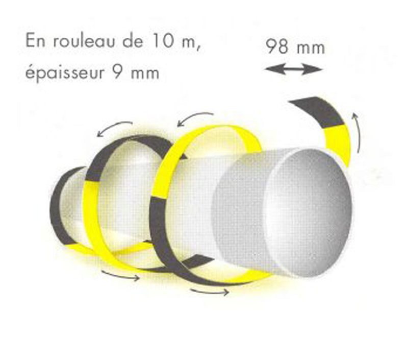 Achat Rouleau amortisseur de choc pour tuyau Amortiflex® fixation adhésive