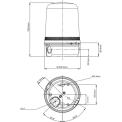 Devis Feu tournant compact haute visibilité pour intérieur / extérieur O300T