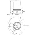 Devis Grand voyant à feu flash variable haute puissance 15J IP65 220xø140mm O400FX