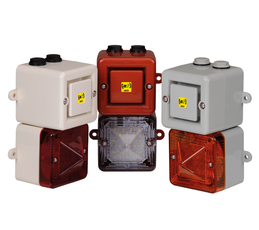Combiné compact LED + sirène 110 dB 64 sons - IP66 TL100HV2 - ae&t