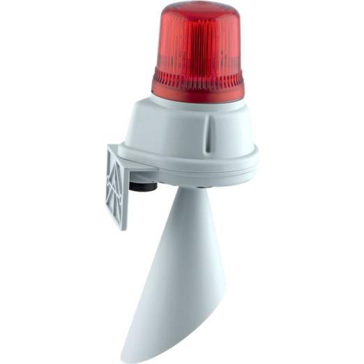 Combiné trompe 100dB feu fixe LED 3 sons à volume réglable F100TL - ae&t