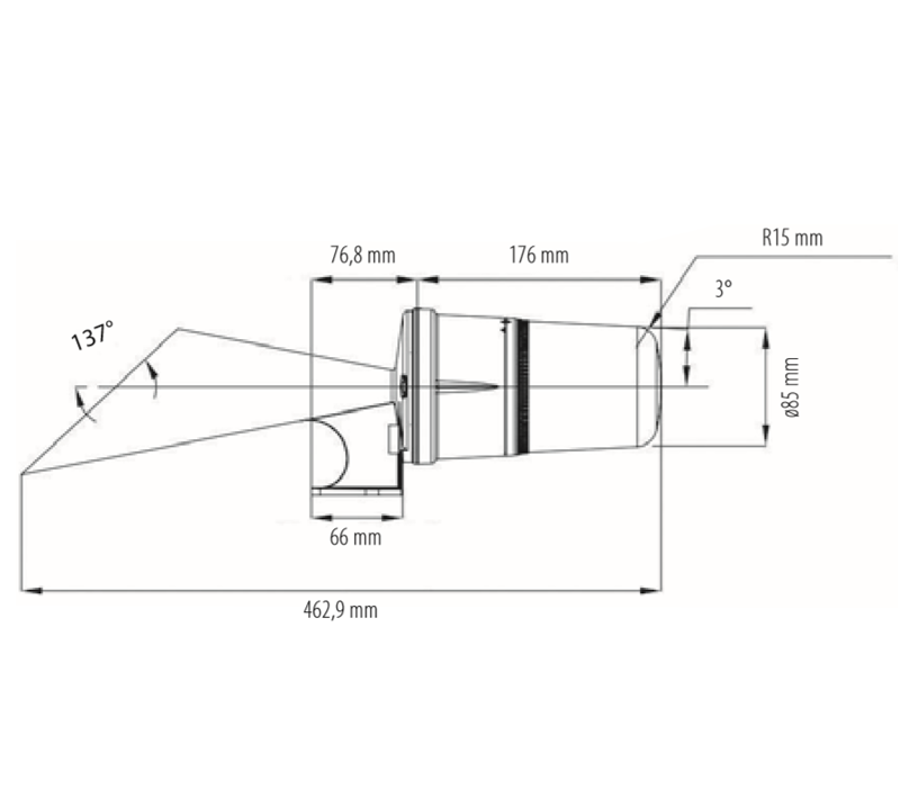 Achat Maxi trompe 110dB avec feu fixe LED IP65 sur équerre F110TL