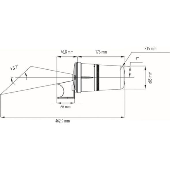 Achat Avertisseur trompe 110dB avec feu tournant IP65 sur équerre F110TR