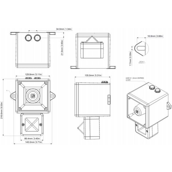 Devis Combiné sirène + feu flash xénon 5J/113 dB 64 sons IP66 TONAFLASH® TL105XV2