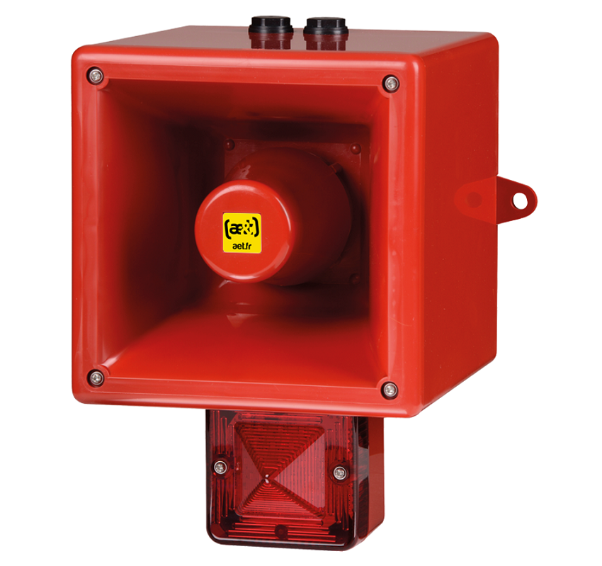 Alarme industrielle TONAFLASH® xénon 5J et sirène 124 dB 64 sons - IP66 TL121XV2 - ae&t