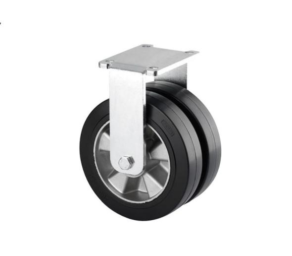 Vente Roulettes jumelées caoutchouc / silicone Delta Twin + Elastech 600-750 kg (TENTE SAS)