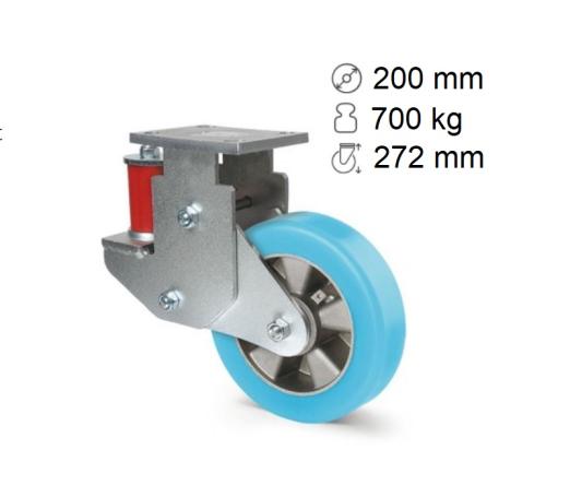 Roulette logistique à suspension Omikron Flex + Ultratech - 700 kg - TENTE SAS