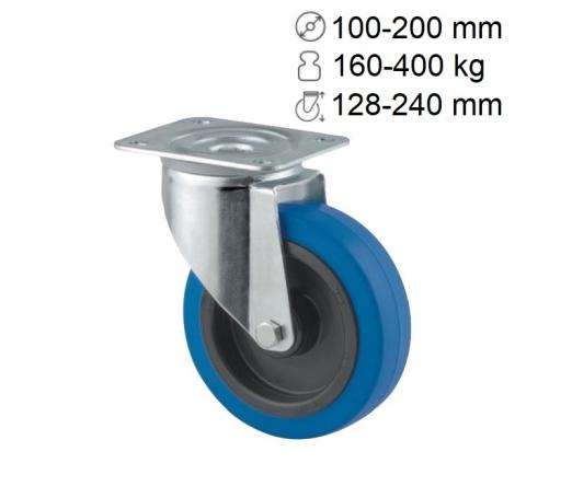 Roulette à bandage silencieux non tachant Alpha+Elastech 160-400 kg - TENTE SAS