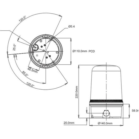 Devis Maxi feu rotatif halogène IP65 35-40W - industrie et chantier
