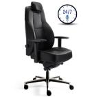 Fauteuil cuir 24 heures B1 ergonomique - usage intensif 24/7 - SIEGES & COMPAGNIE