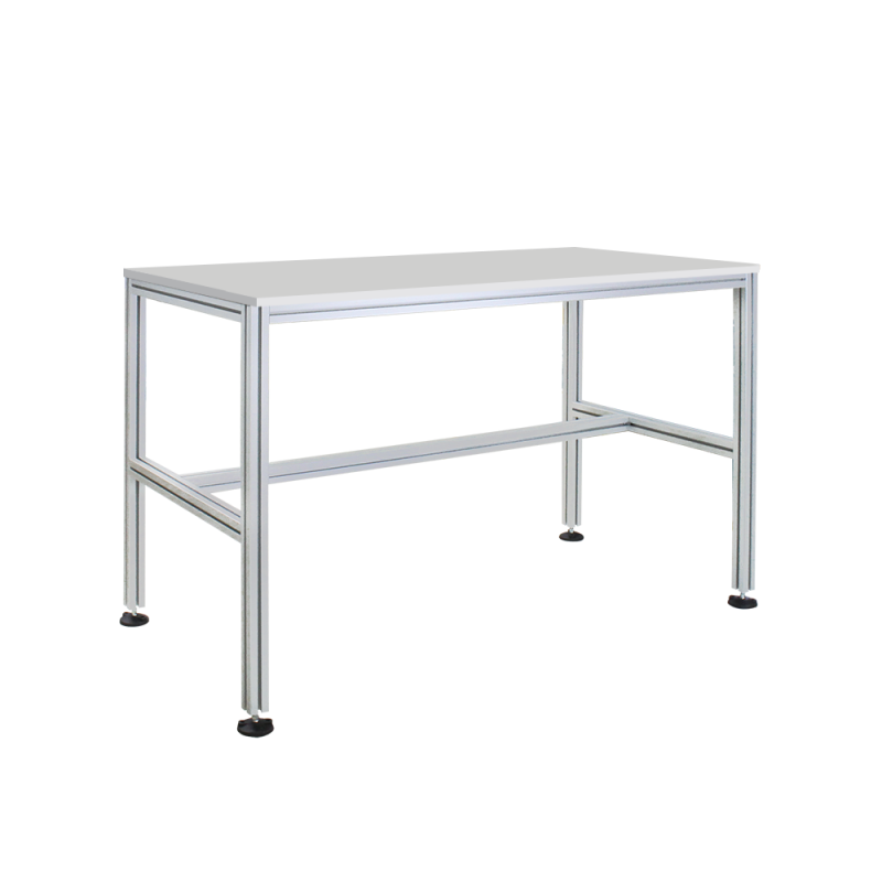 Table de travail industrielle - ossature aluminium - FACTOPSIS