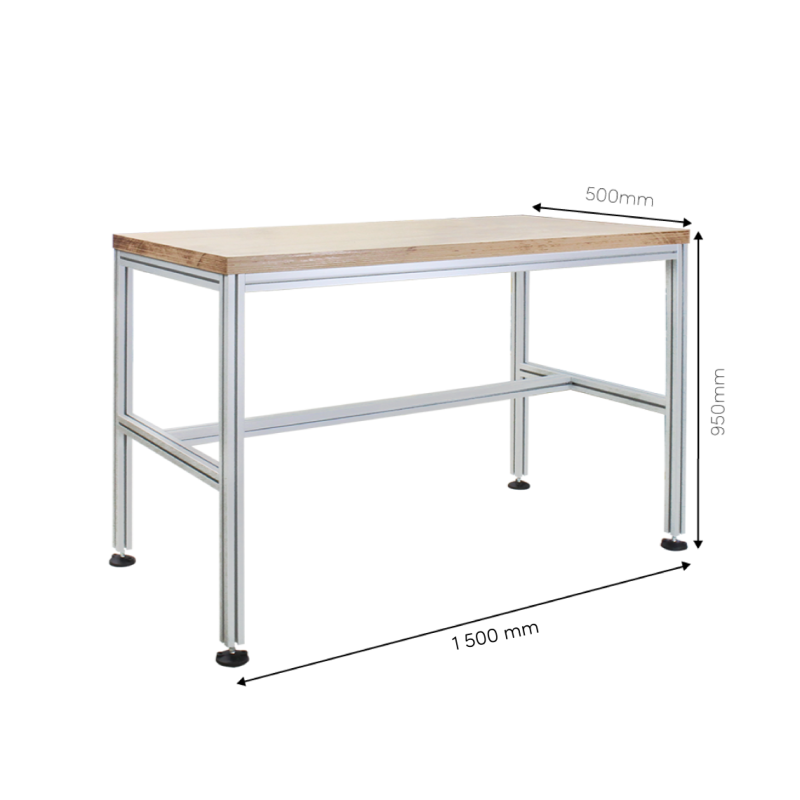 Vente Table de travail industrielle - ossature aluminium (FACTOPSIS)
