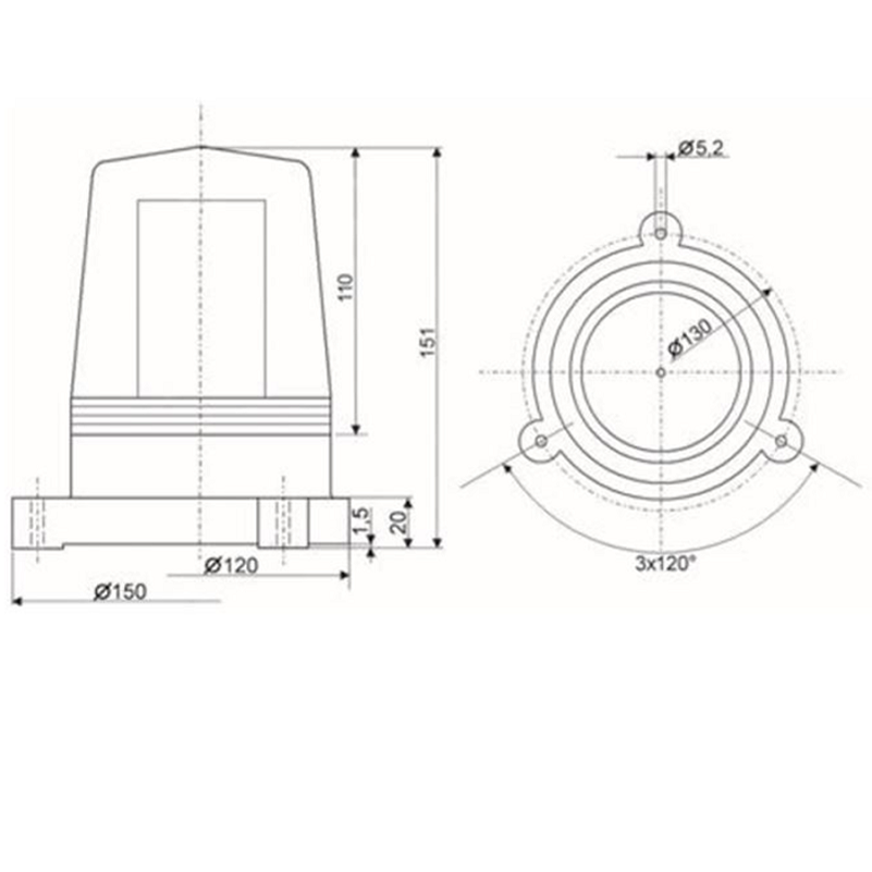 Achat Feu LED multimode à embase antivibratoire IP67