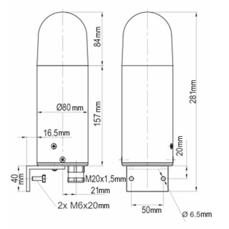Devis Lampe de signalisation à LED multimodes IP54