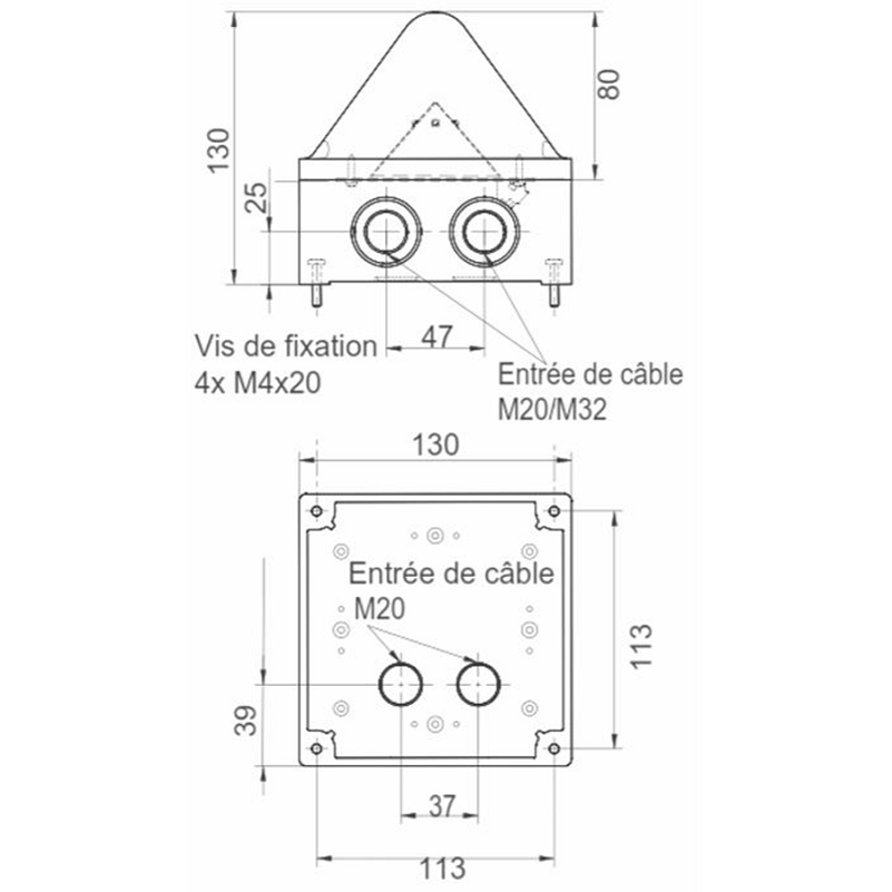 Devis Feu LED industriel multimode IP66/67 conditions extrêmes