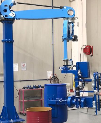Bras pneumatique pour manipulation de fût PZERO - FAMATEC s.r.l.