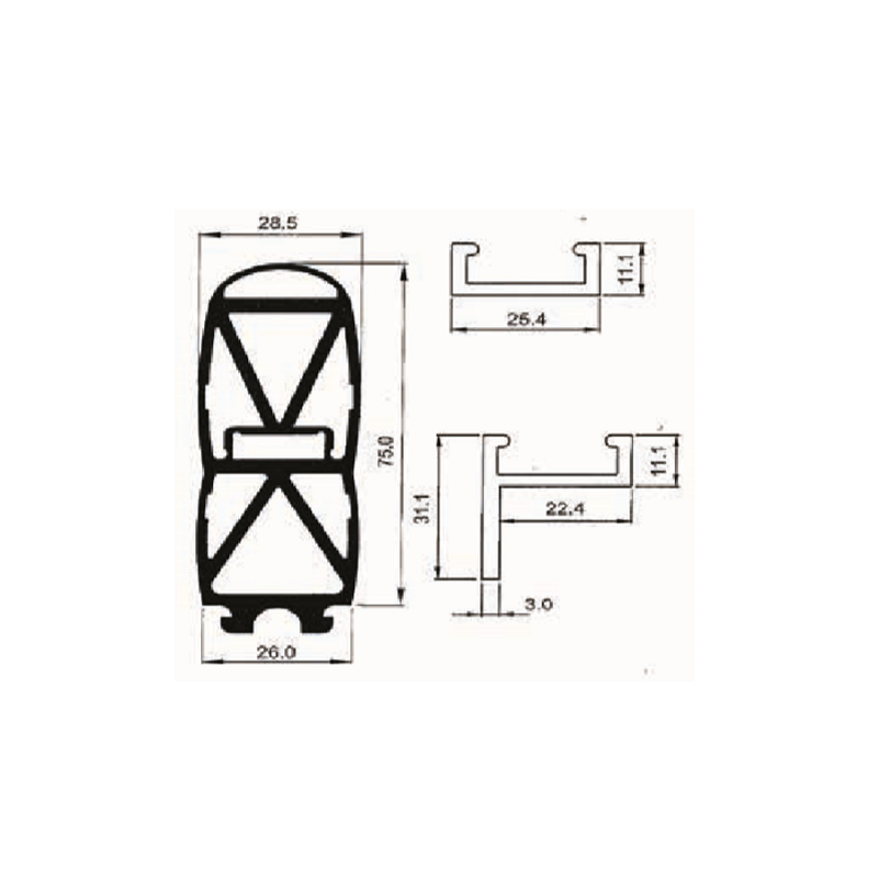 Achat Bordure de détection haute sensibilité TS29 - Force de déclenchement <18N/1.8kg