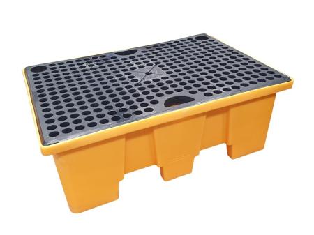 Bac de rétention 2 fûts à 4 entrées 240 litres