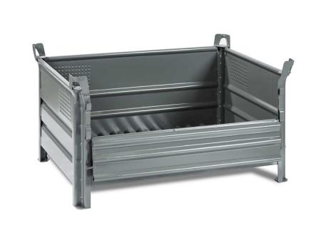 Caisse-palette tôlée à demi-porte 800x1200 - 1000 kg