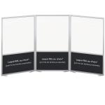 Espace d'affichage 3 panneaux laqués pour espaces professionnels - FACTOPSIS
