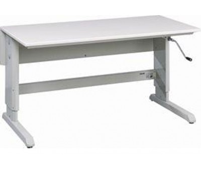 Table réglable en hauteur par manivelle