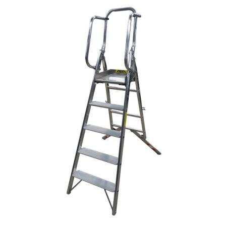 Achat Escabeau afficheur pliant sécurisé en aluminium Réf. AF5GCP2R