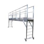 Plateforme 2 accès grande longueur sur roulettes référence PF2 SP-L - ABA ECHELLES