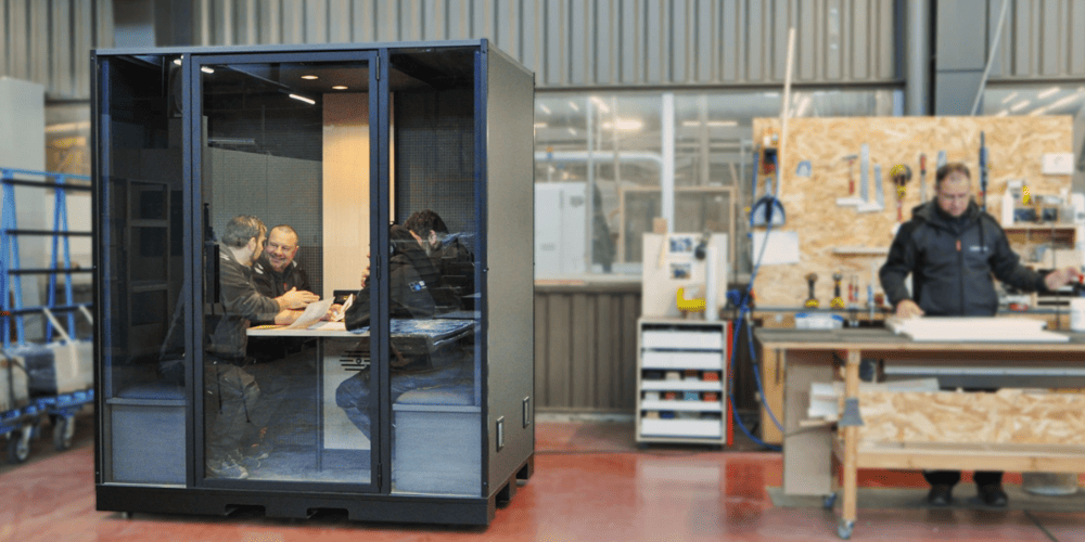 Cabines acoustiques d'atelier fabriquées en France